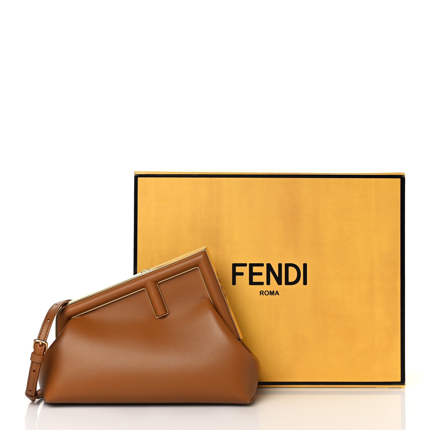 Fendi Shiny Nappa Small Fendi First Caramello 11 of 11
