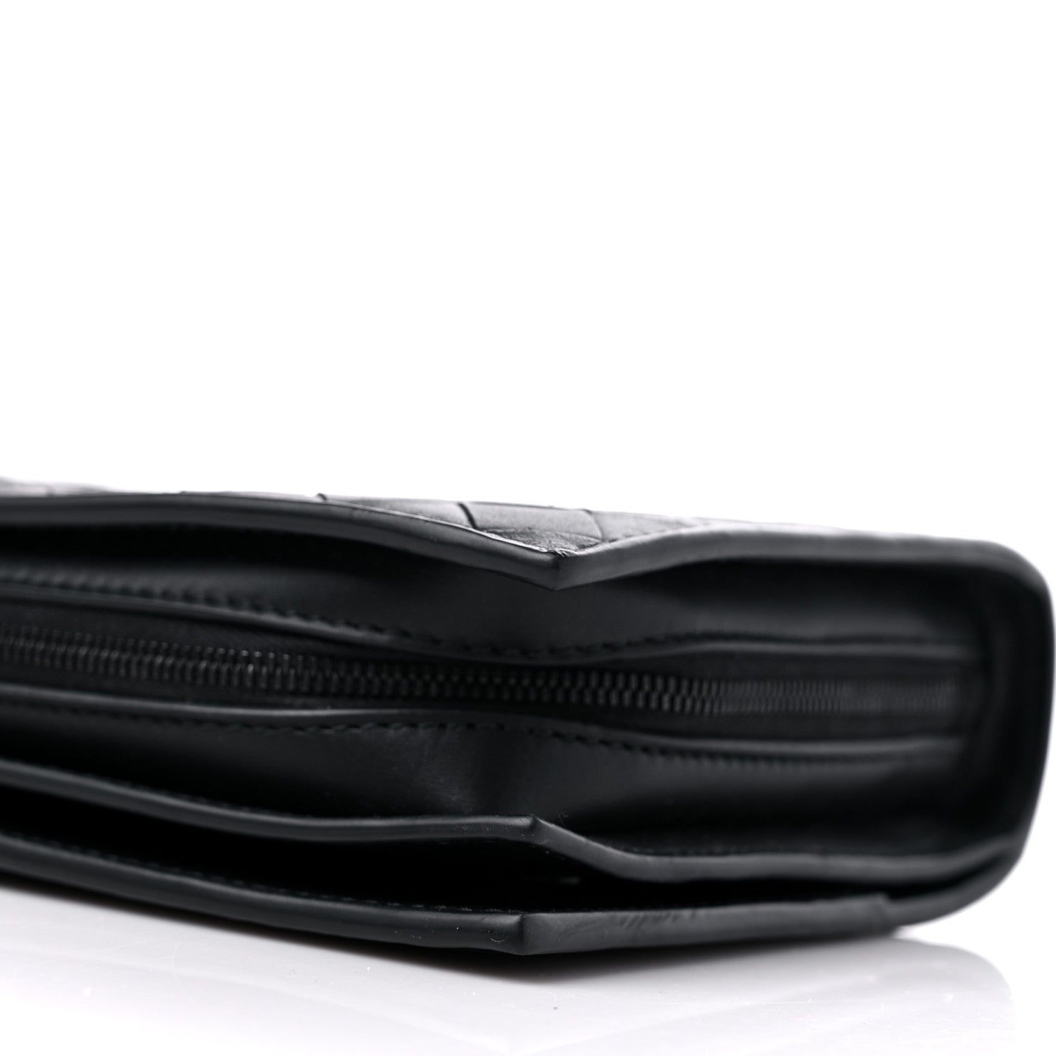 Bottega Veneta Nappa Intrecciato Wristlet Zip Wallet Black 10 of 10