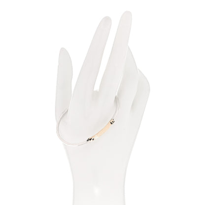 Cartier Sterling Silver 18K Yellow Gold C De Cartier ID Bangle Bracelet 3 of 12