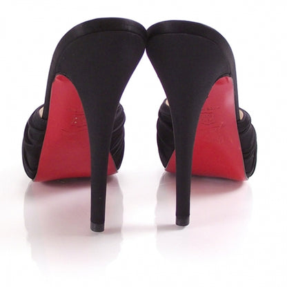 Christian Louboutin Satin Greissimo Knot Peep Toe 39 4 of 6