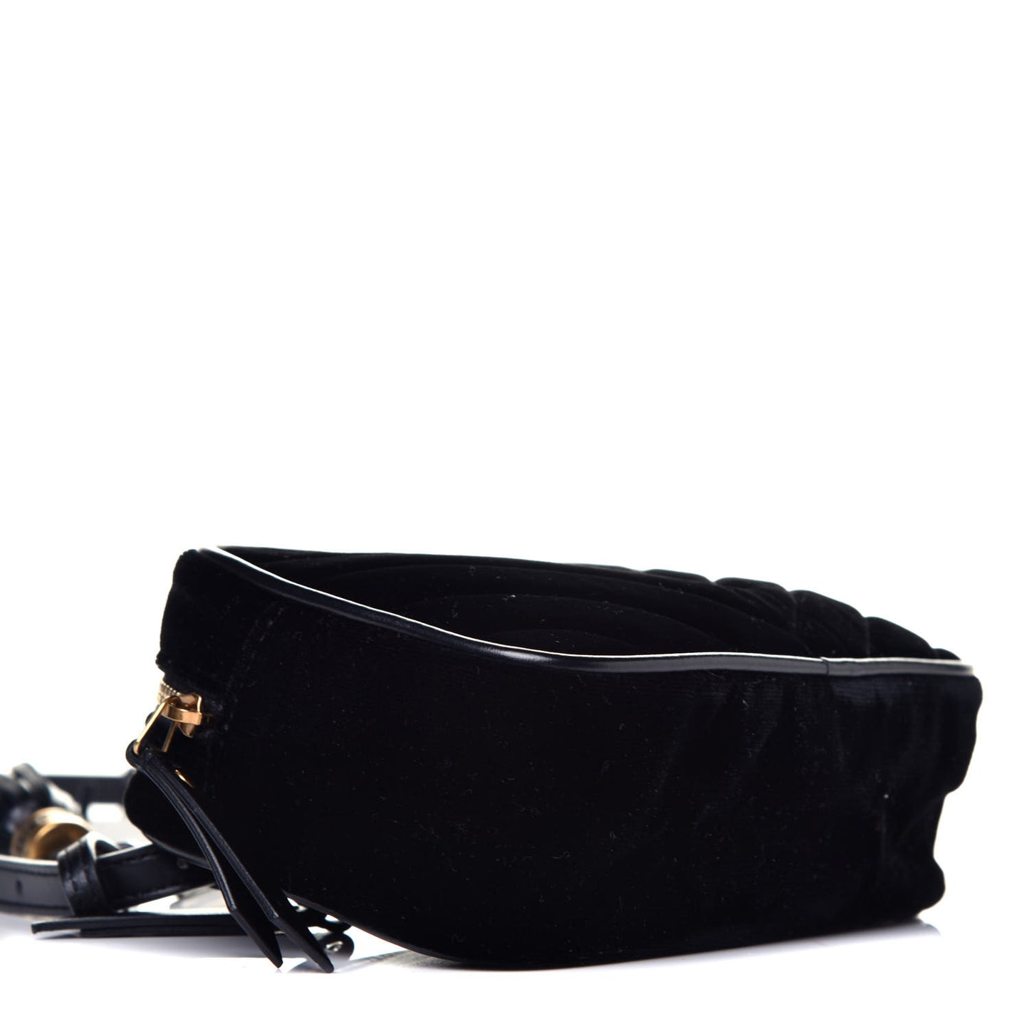 Velour Matelasse Monogram Lou Belt Bag Black