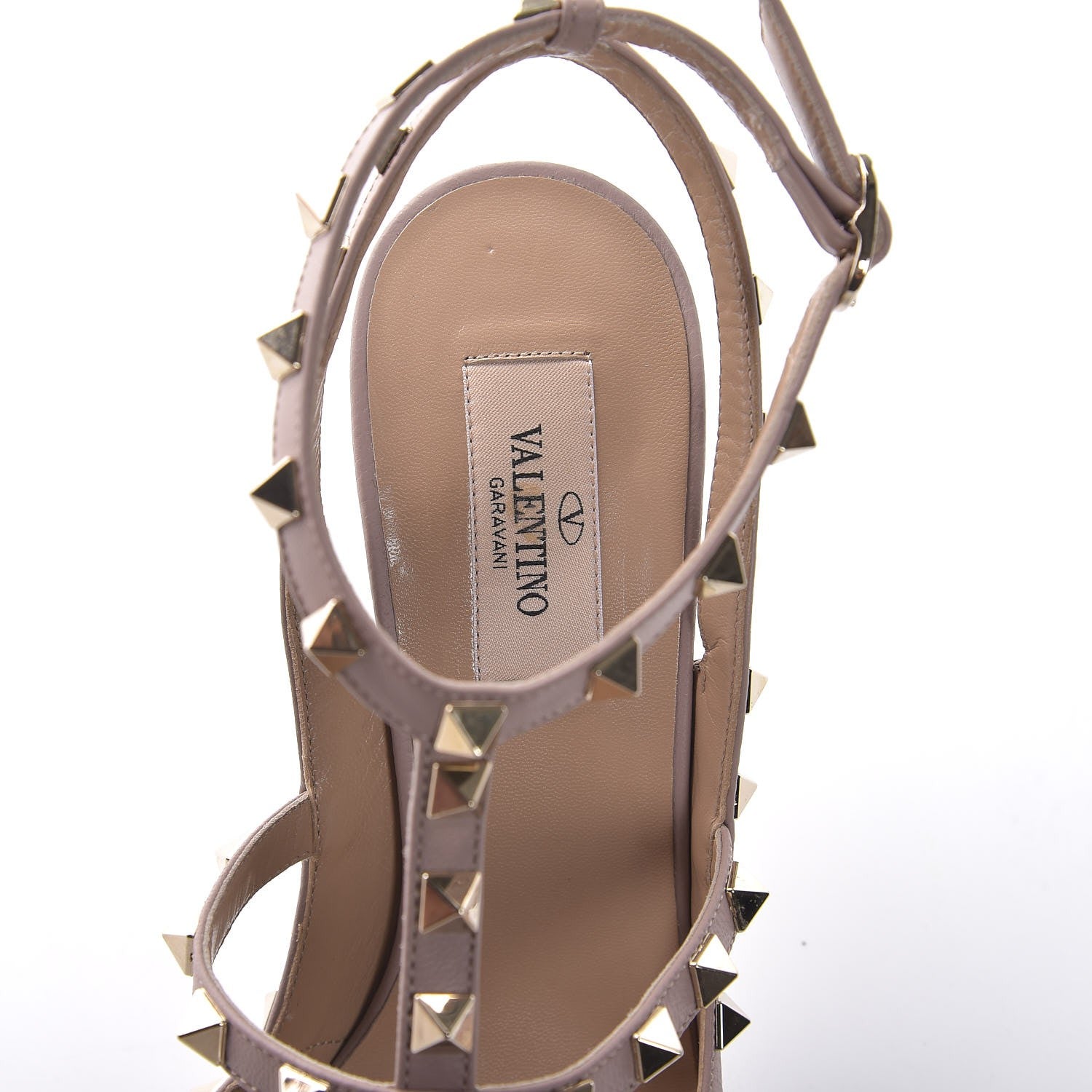 Valentino Garavani Patent Nappa Rockstud Ankle Strap 100mm Pumps 40.5 Black Poudre 7 of 8