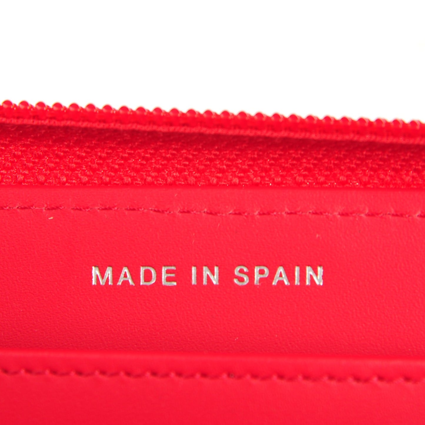 Caviar Large Timeless CC Zip Around Wallet Red