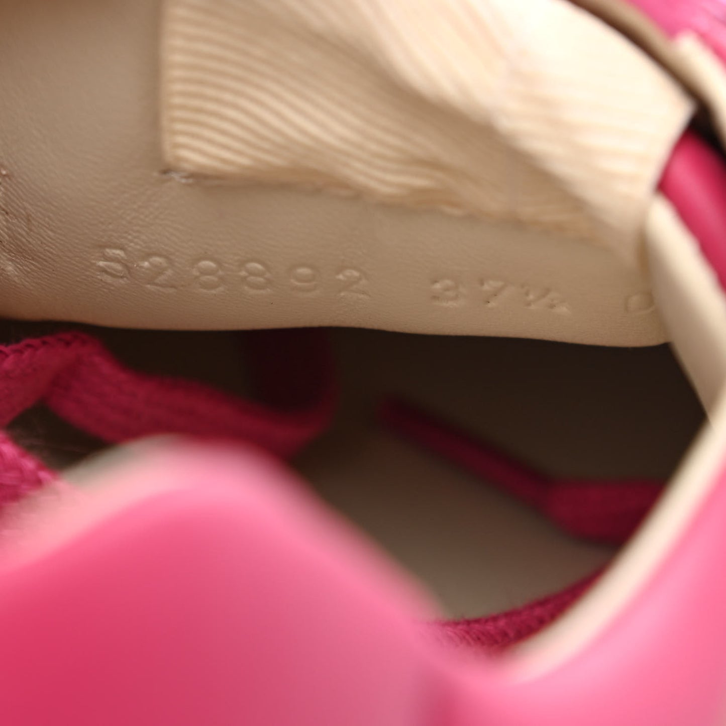 Calfskin Logo Womens Rhyton Sneakers 37.5 Box Pink
