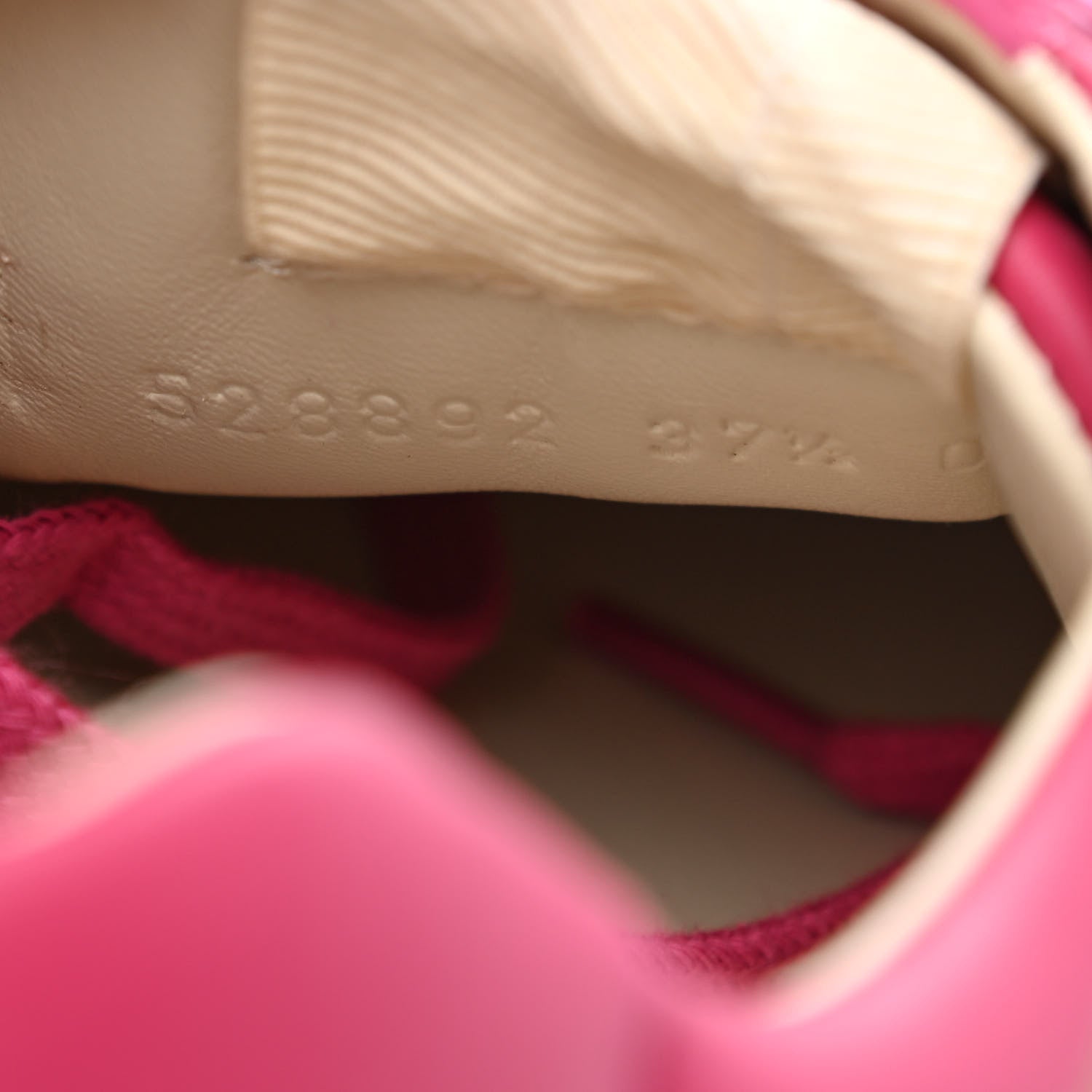 Gucci Calfskin Logo Womens Rhyton Sneakers 37.5 Box Pink 8 of 9