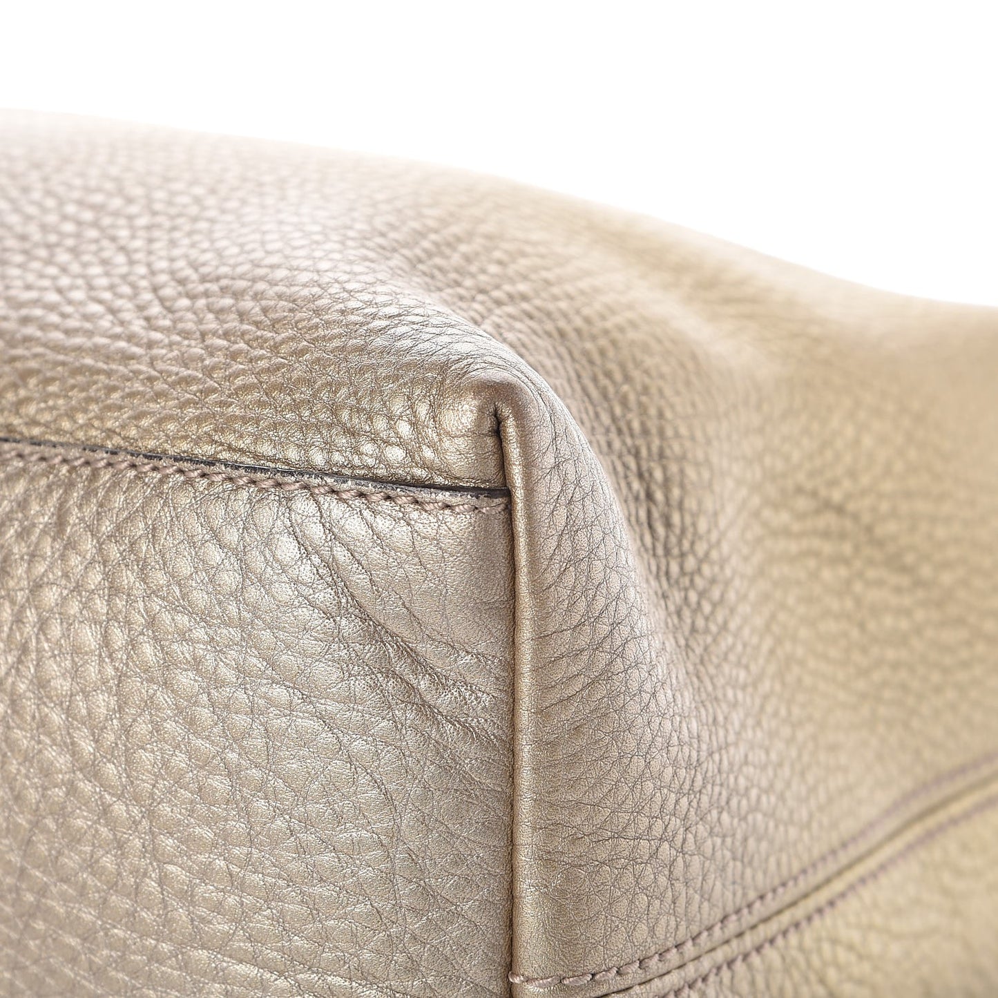 Metallic Pebbled Calfskin Medium Soho Chain Shoulder Bag Gold Ombre