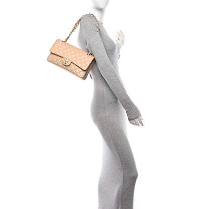 Chanel Caviar Quilted Medium Double Flap Beige 2 of 12