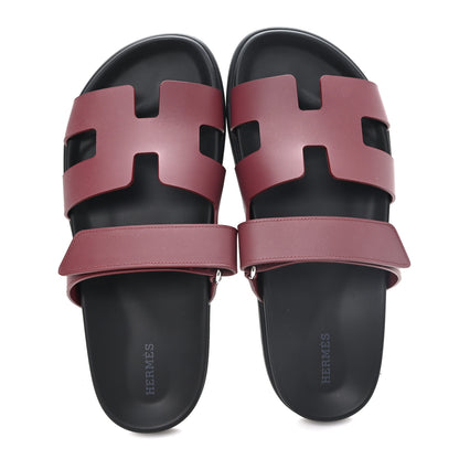 Hermes Calfskin Womens Chypre Sandals 40 Rouge H 2 of 9