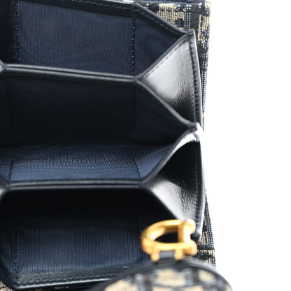 Christian Dior Oblique Saddle 5-Gusset Card Holder Blue 5 of 9