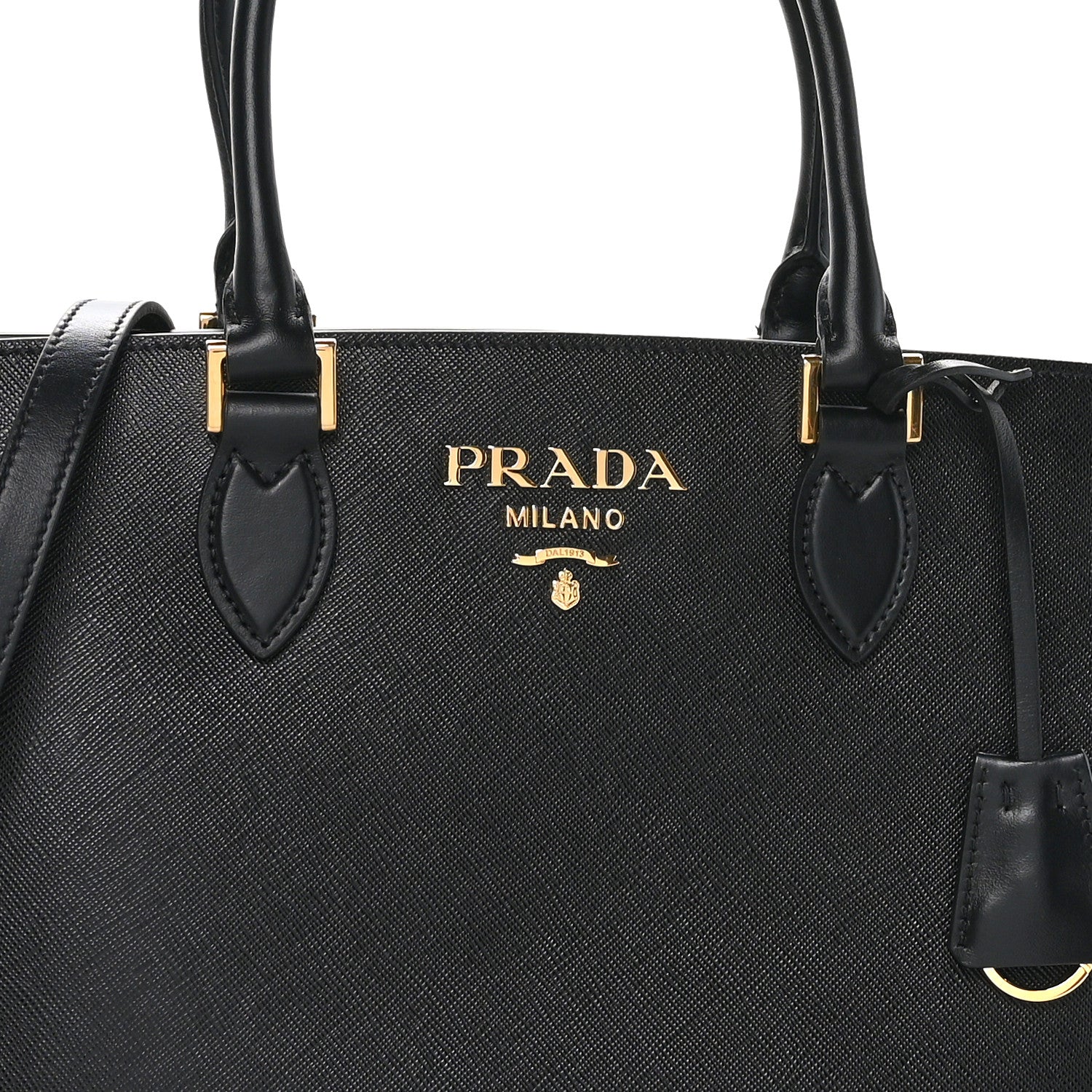 Prada Saffiano Soft Calfskin Tote Black 7 of 9