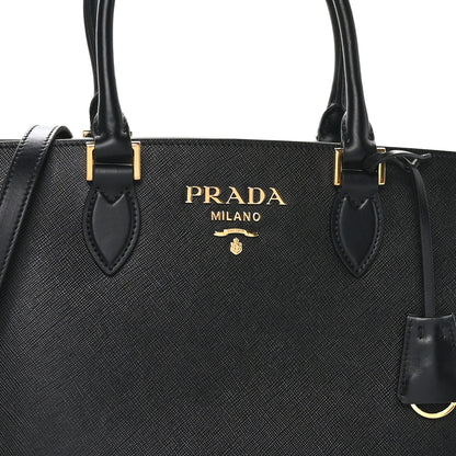 Prada Saffiano Soft Calfskin Tote Black 7 of 9