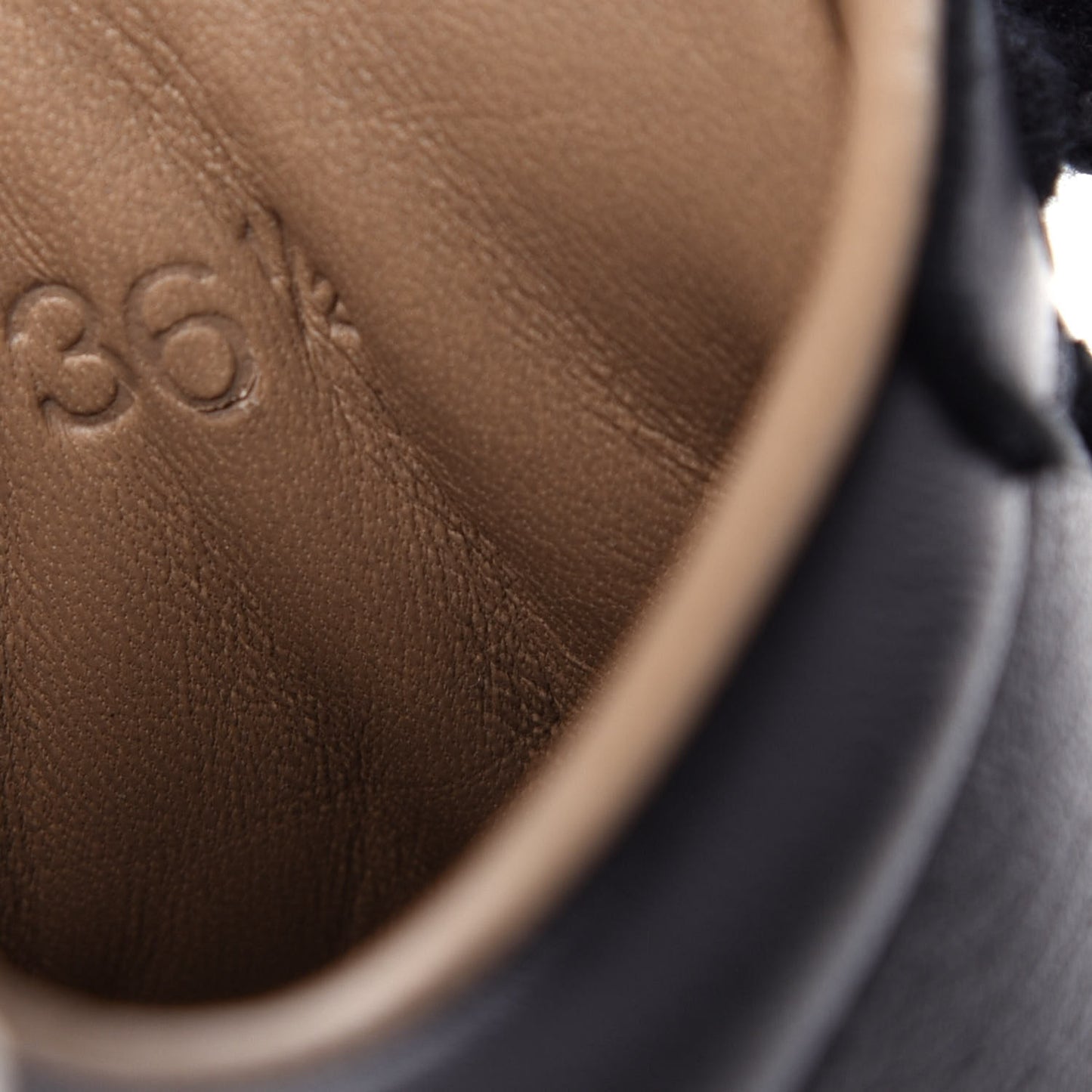 Calfskin Polo Sneakers 36.5 Black White