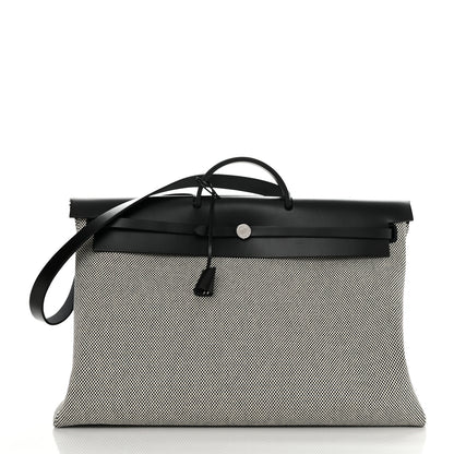 Hermes Criss Viking Vache Hunter Herbag Cabin Zip Retourne 50 Ecru Black 3 of 12