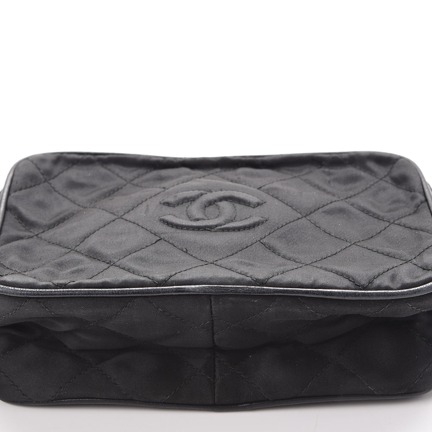 Chanel Satin Quilted Tassel Camera Case Black 16 of 18
