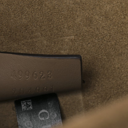 Gucci GG Supreme Monogram Suede Crystal Small Dionysus Shoulder Bag Beige Ebony Taupe 7 of 9