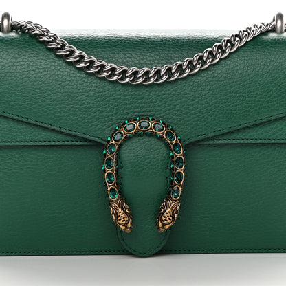 Gucci Pebbled Calfskin Small Dionysus Shoulder Bag Emerald 8 of 13