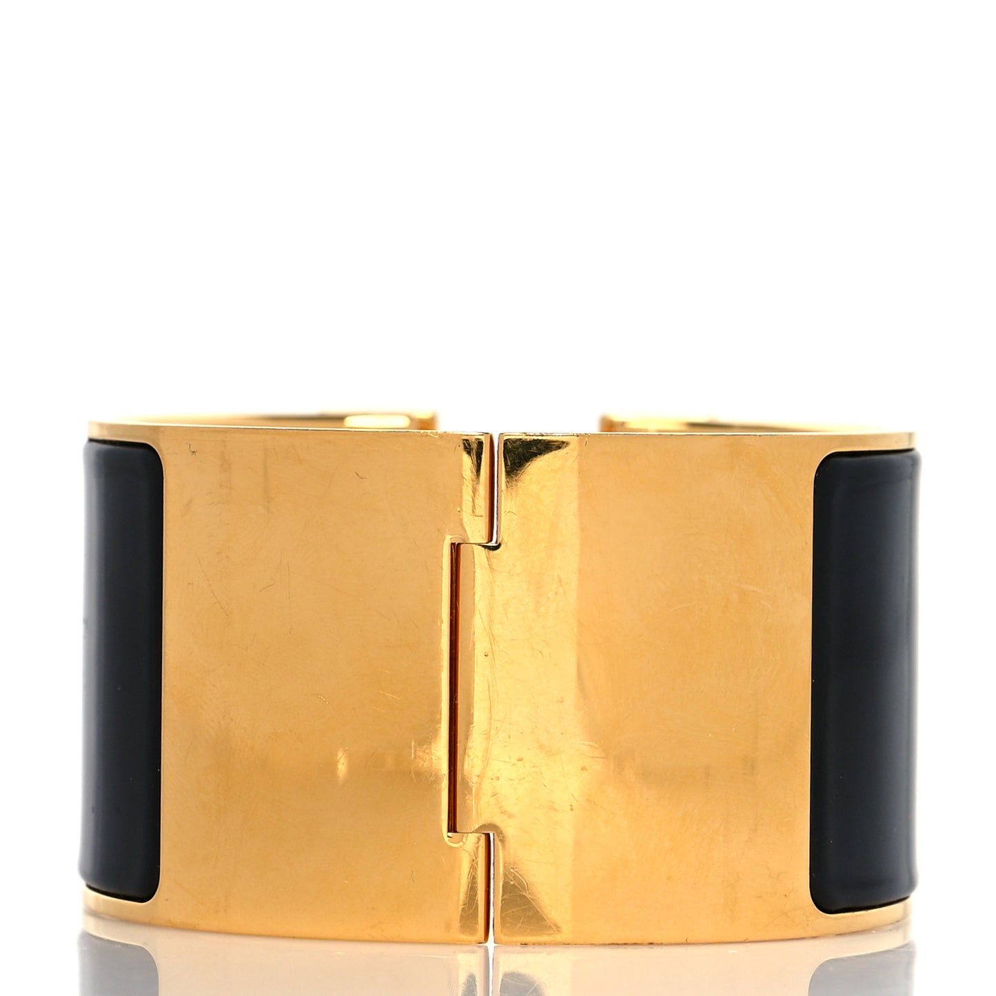Enamel Extra Wide Clic Clac H Bracelet PM Black