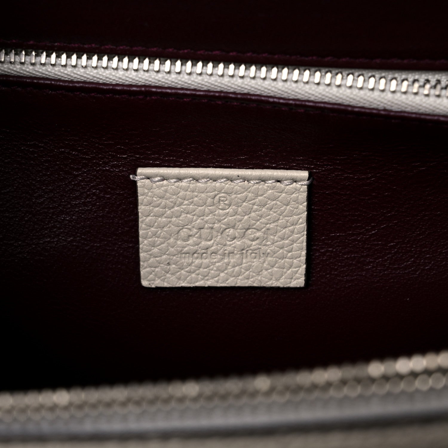 Gucci Grainy Calfskin Small Zumi Top Handle Bag Mystic White 7 of 16