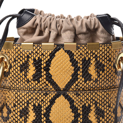 Chloe Python Embossed Calfskin Mini Roy Bucket Bag September Sun 10 of 10