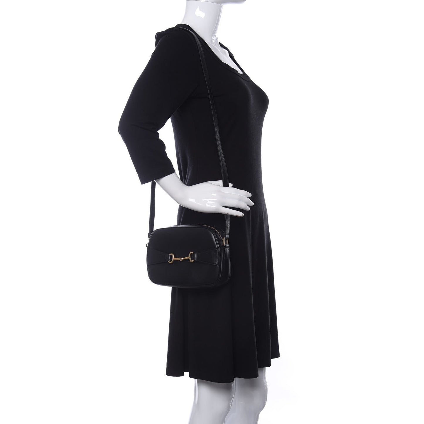 Calfskin Crecy Camera Bag Black