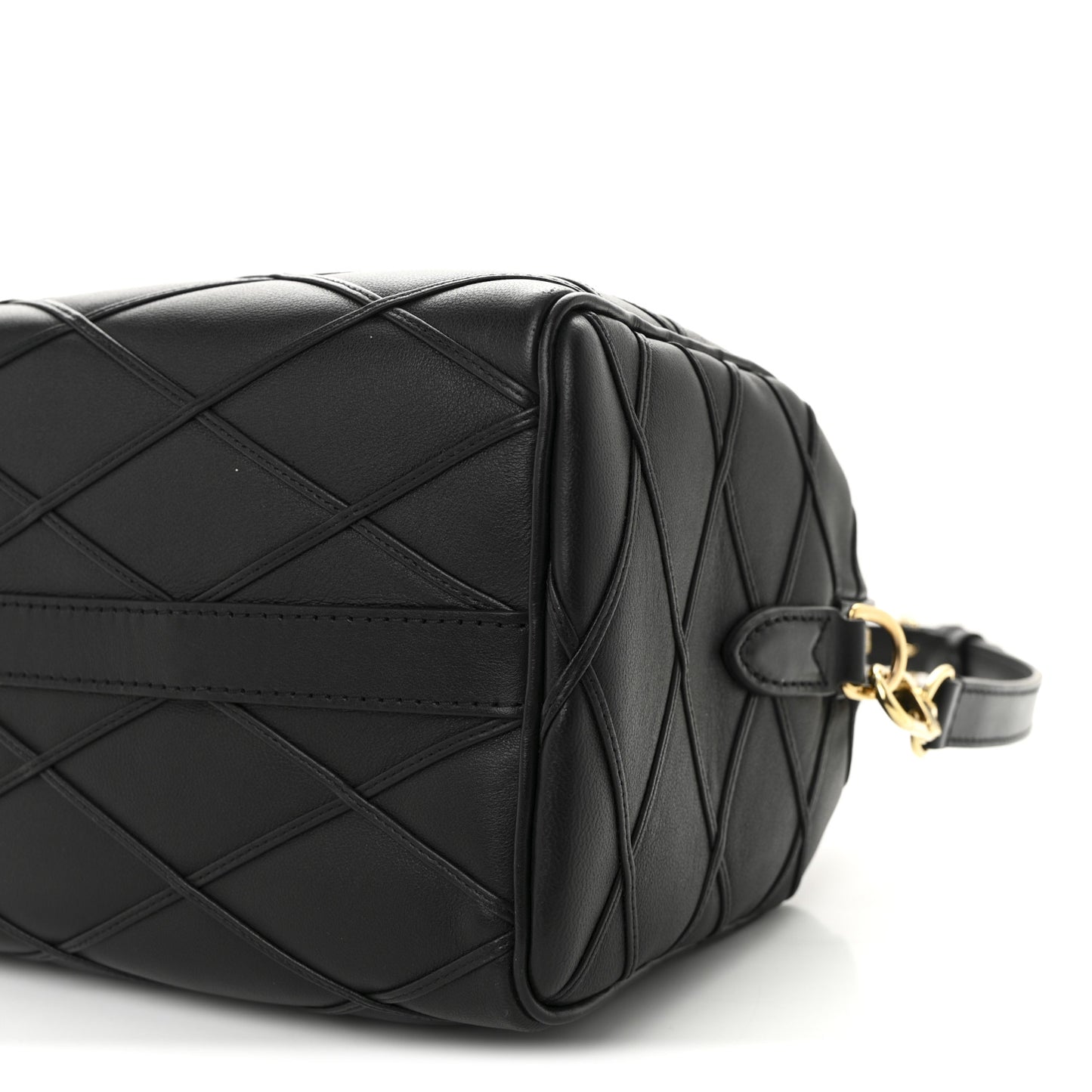 Lambskin Malletage Speedy Bandouliere 25 Black