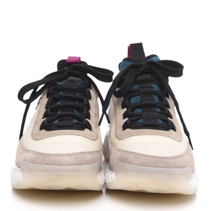 Chanel Suede Calfskin Nylon Grosgrain CC Sneakers 38 Beige Pink 2 of 8