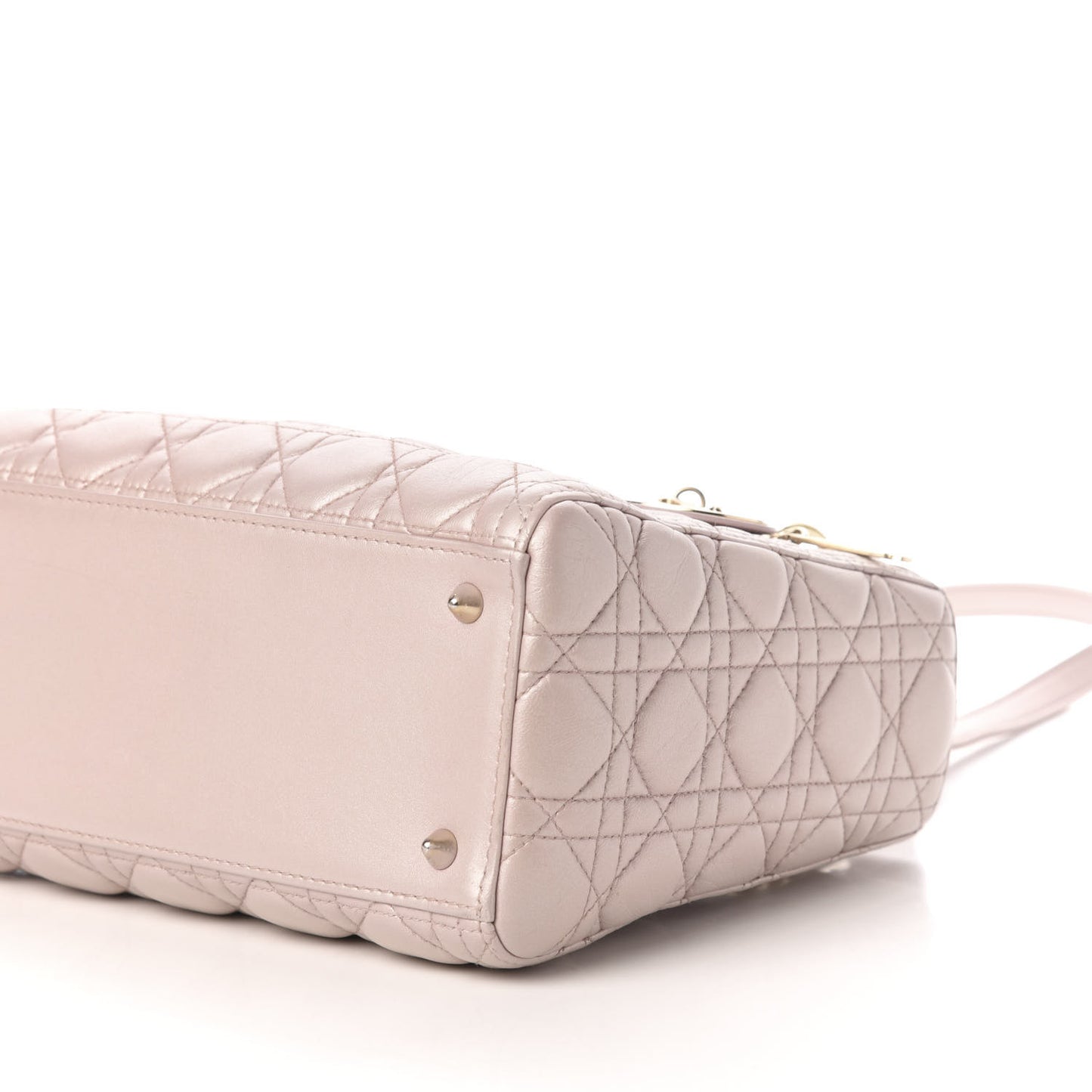 Pearly Lambskin Cannage Medium Lady Dior Lotus