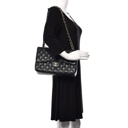 Chanel Caviar Quilted Jumbo Double Flap Black 2 of 11