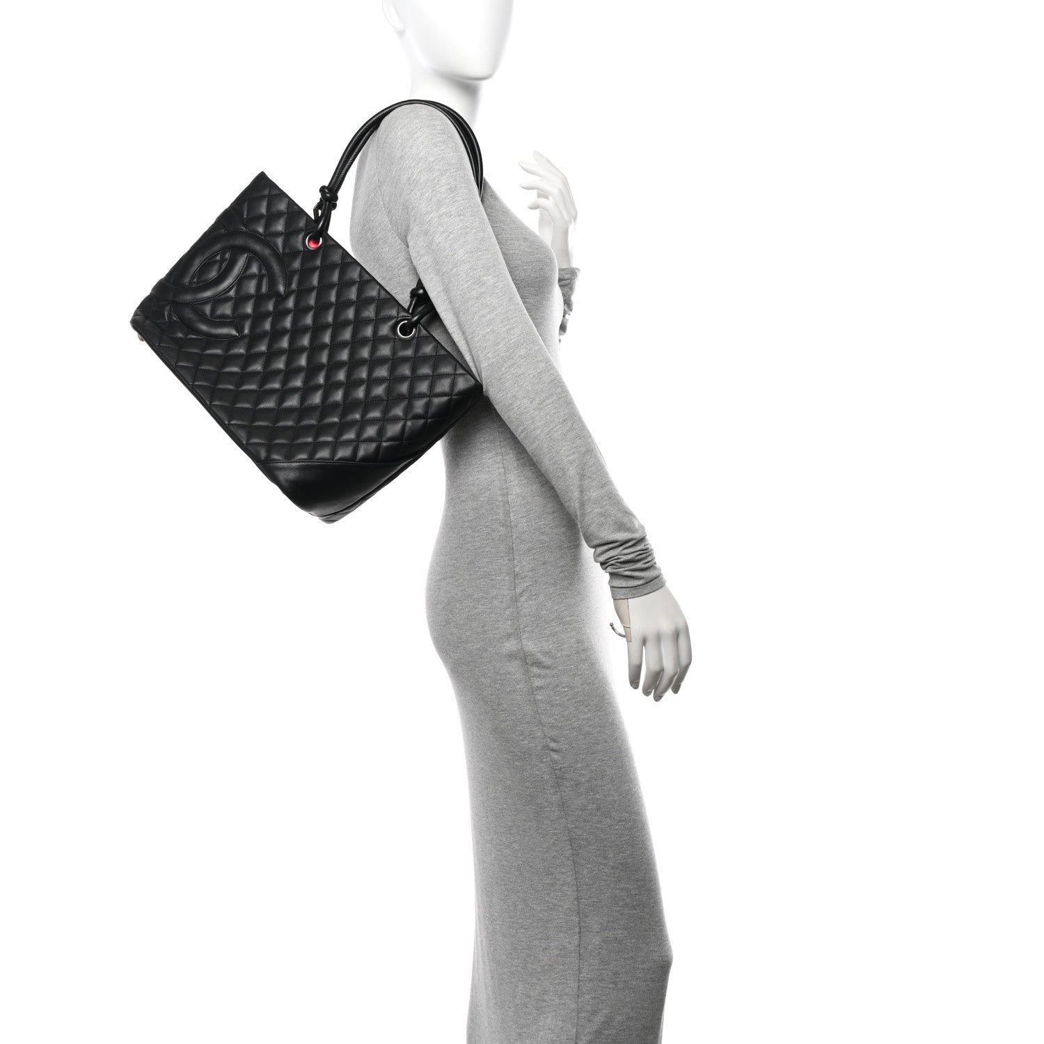 Chanel Calfskin Quilted Large Cambon Tote Black 2 of 16