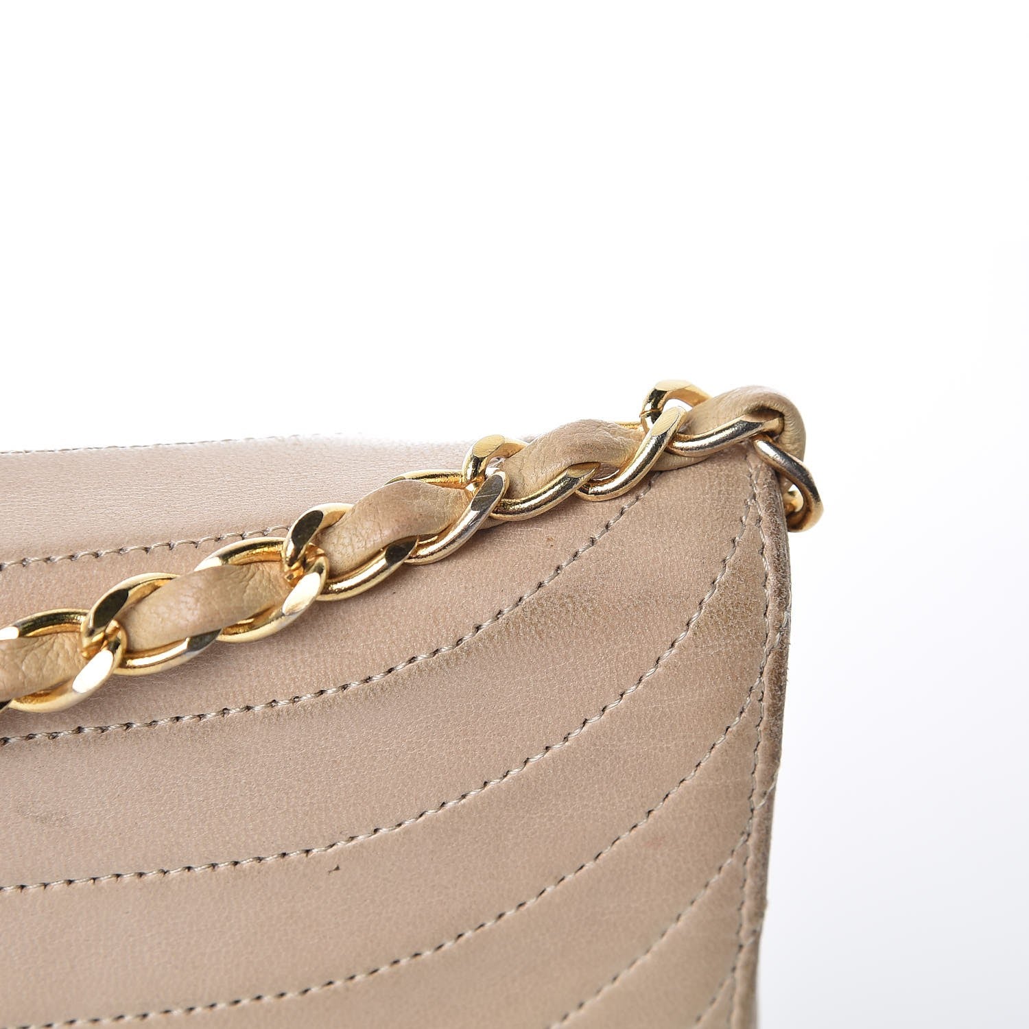 Chanel Lambskin Quilted Small Single Flap Beige 15 of 17