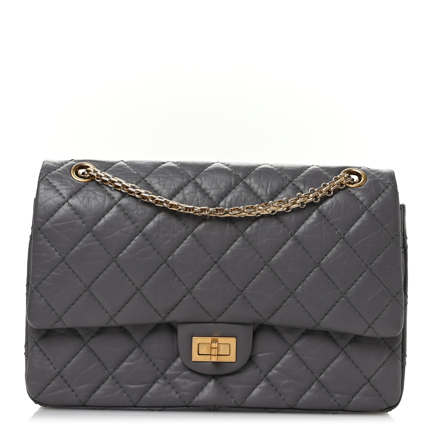 Chanel Aged Calfskin Quilted 2.55 Reissue 226 Flap Grey 1 of 11