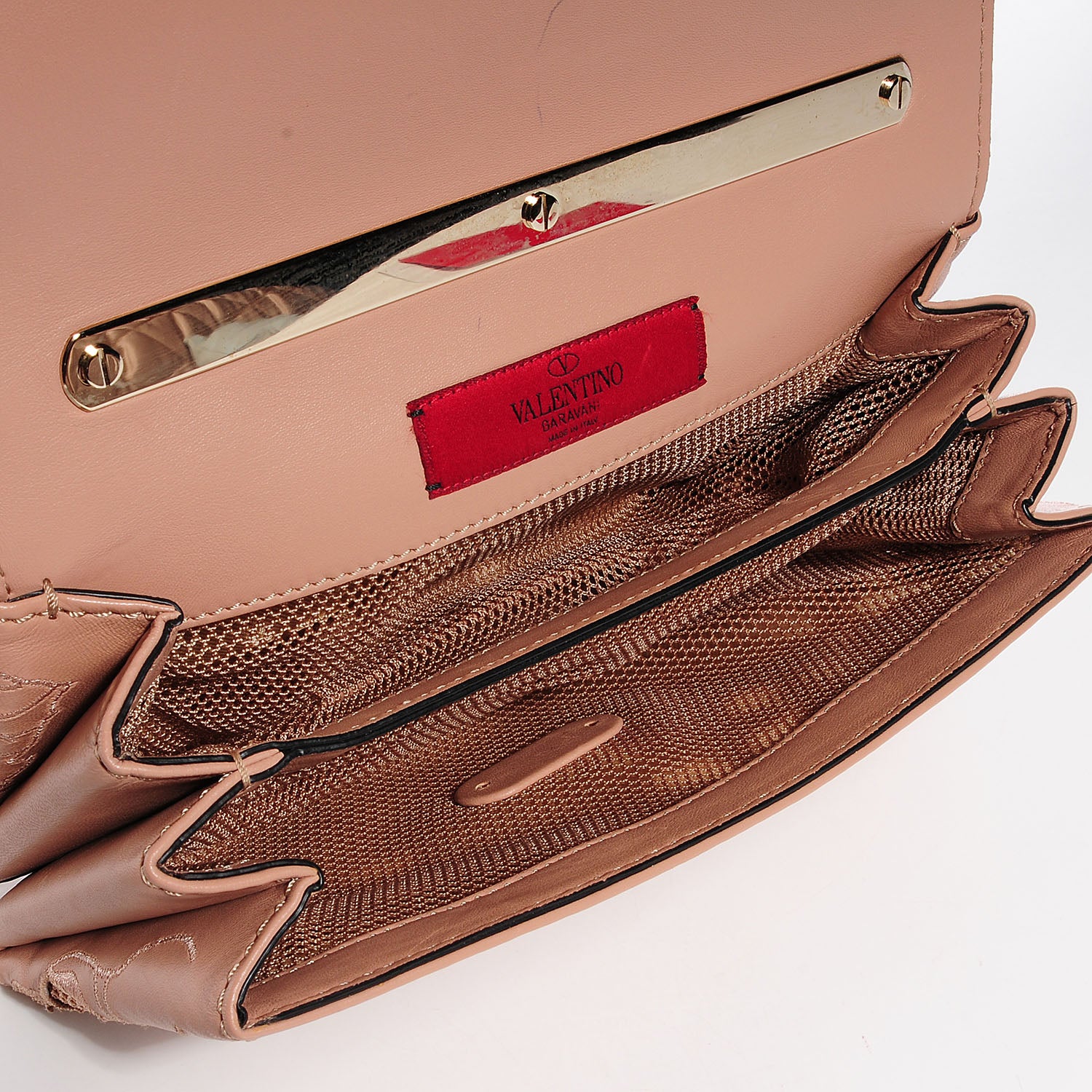 Valentino Garavani Lambskin Lace Girello Flap Blush 5 of 8