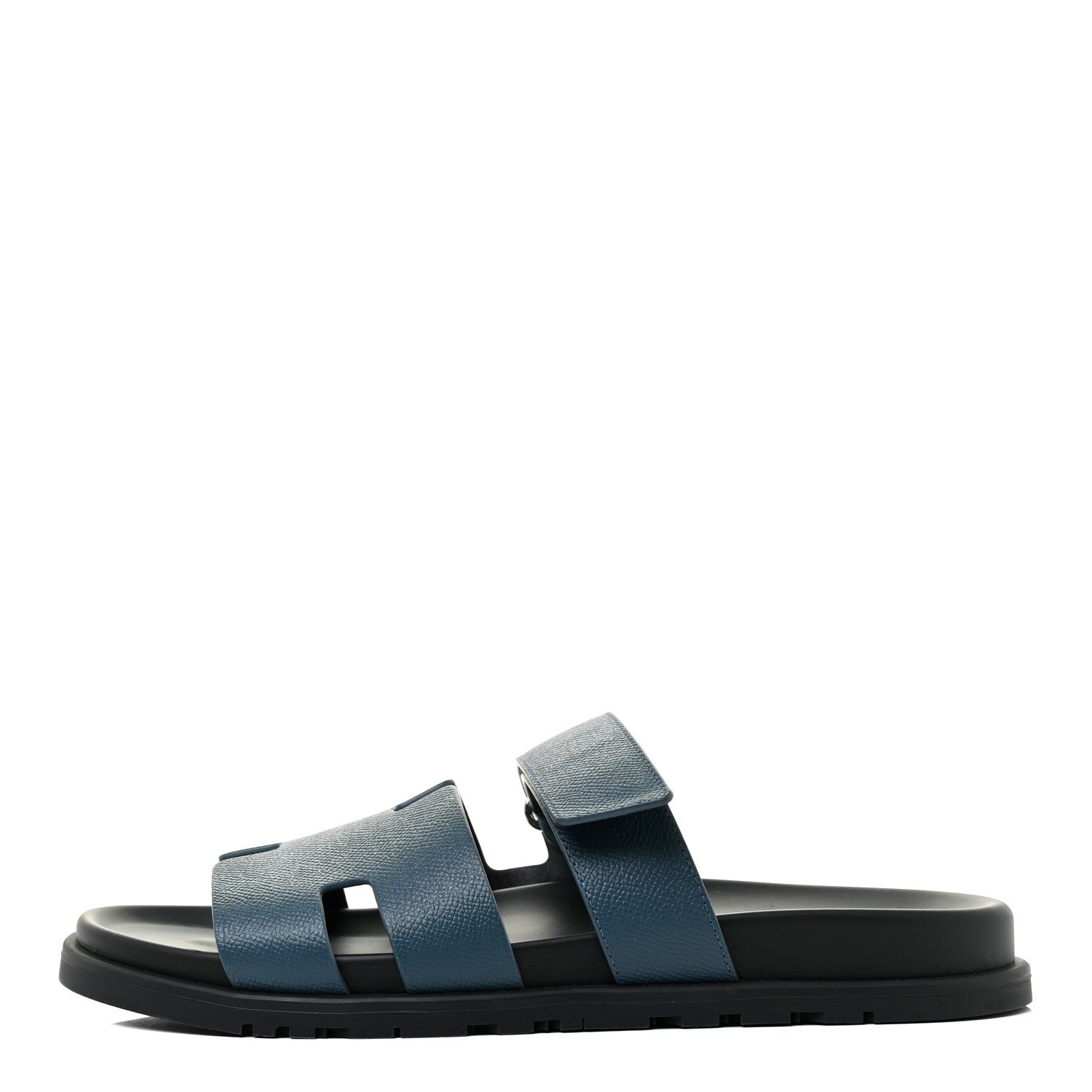 Hermes Epsom Mens Chypre Sandals 43 Bleu Canard 1 of 8