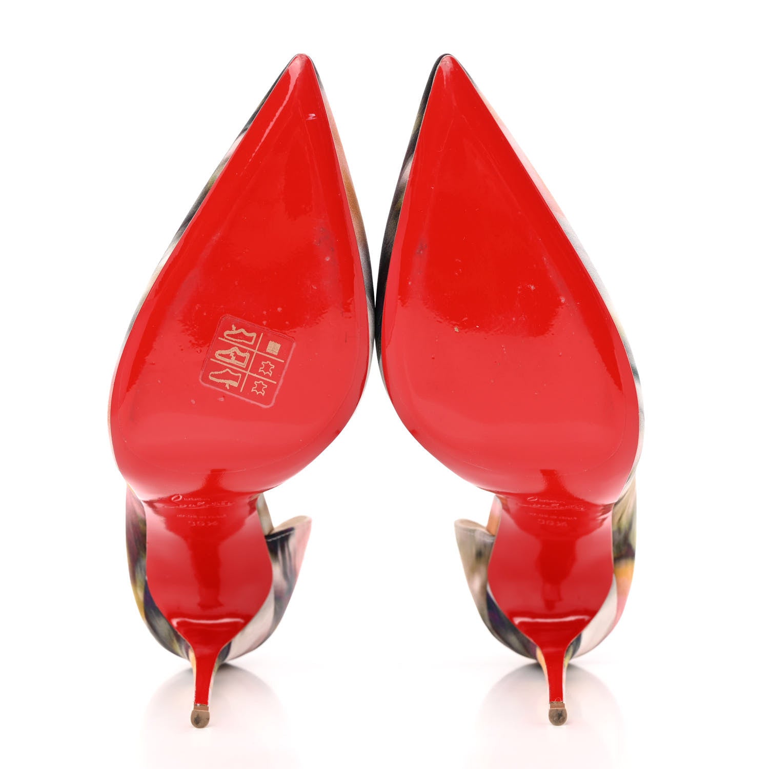 Christian Louboutin Satin Impressioniste Iriza 100 Pumps 39.5 Multicolor 5 of 19