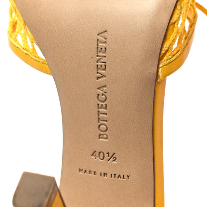 Bottega Veneta Mesh Nappa Stretch Ankle Tie Sandals 40.5 Egg Yolk 7 of 7