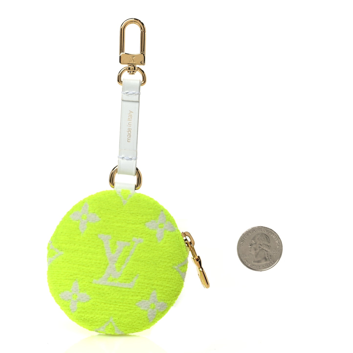 Fabric LV Match Ellipse BB Round Coin Purse Yellow