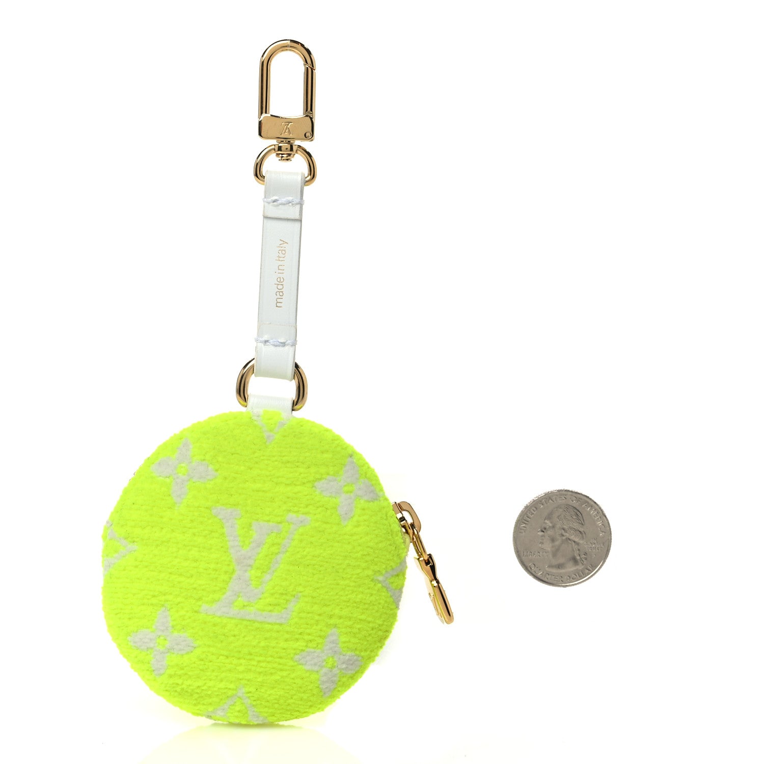 Louis Vuitton Fabric LV Match Ellipse BB Round Coin Purse Yellow 2 of 5