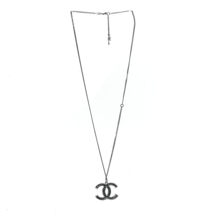 Chanel Crystal Ruthenium CC Necklace 3 of 4