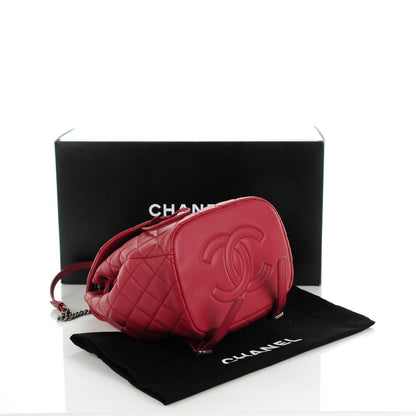 Chanel Lambskin Quilted Daily Supple Backpack Dark Red 4 of 10