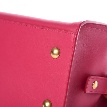 Saint Laurent Calfskin Small Classic Y Cabas Fuchsia 13 of 14