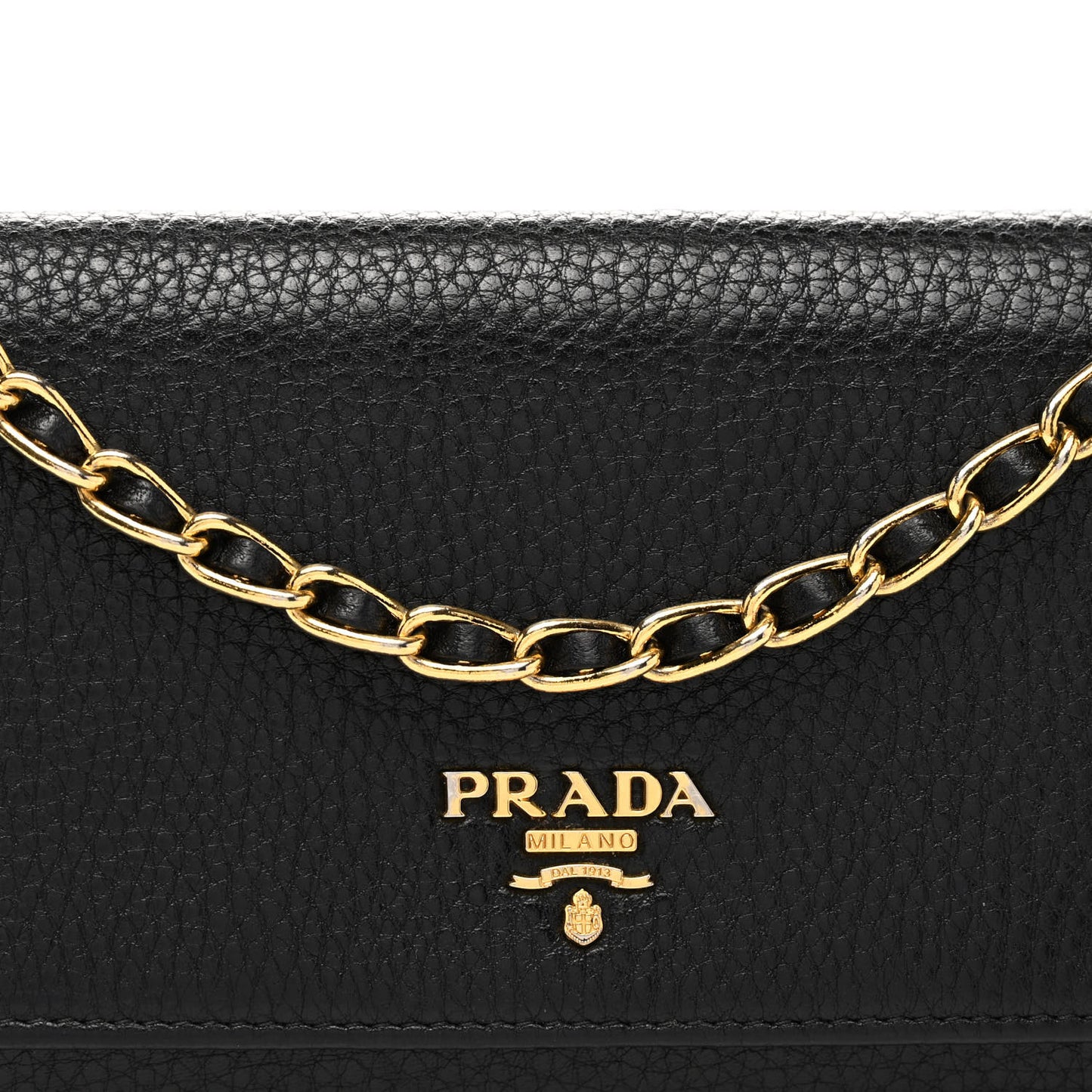 Vitello Daino Chain Wallet Black
