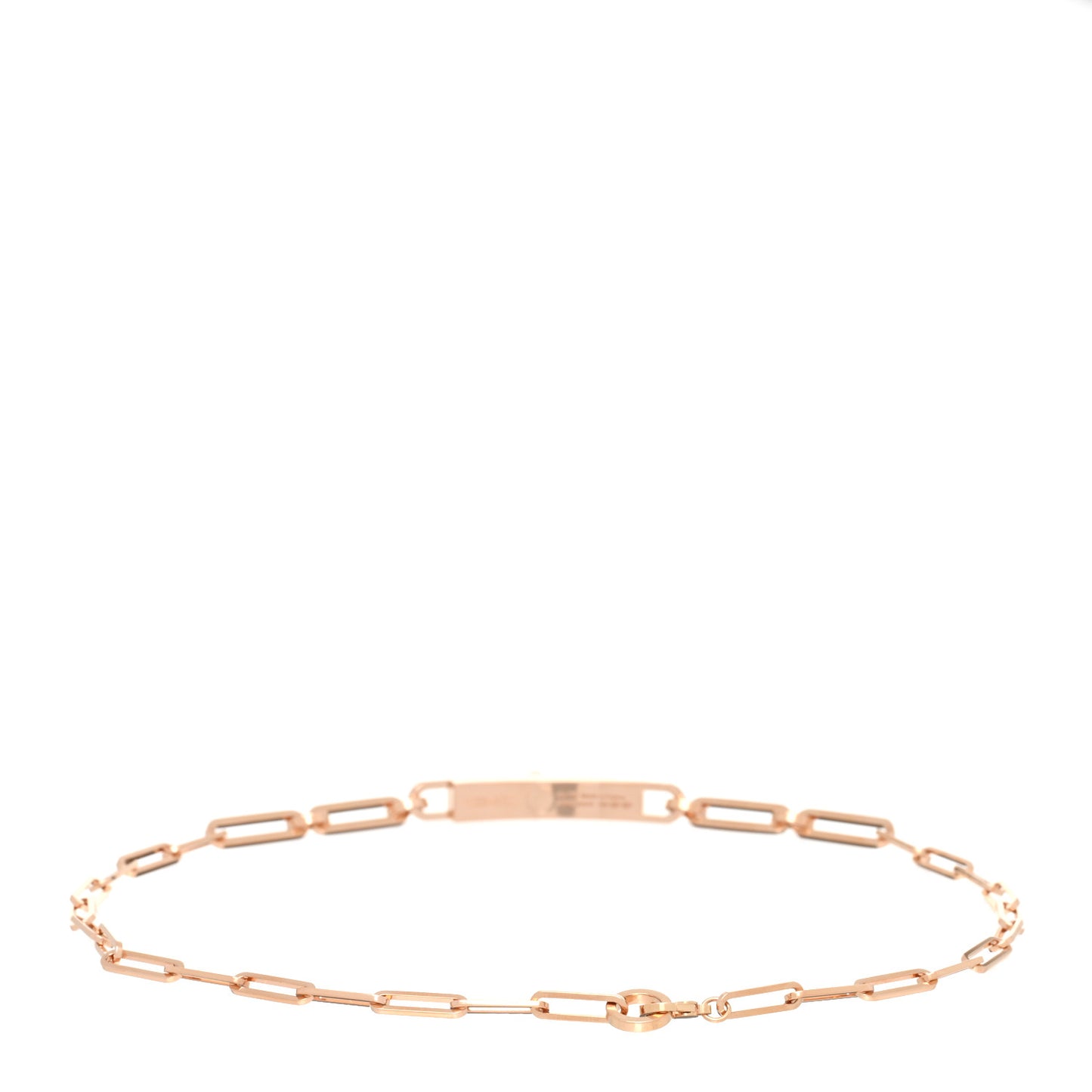 18K Rose Gold Diamond Pave Kelly Chaine Choker Necklace