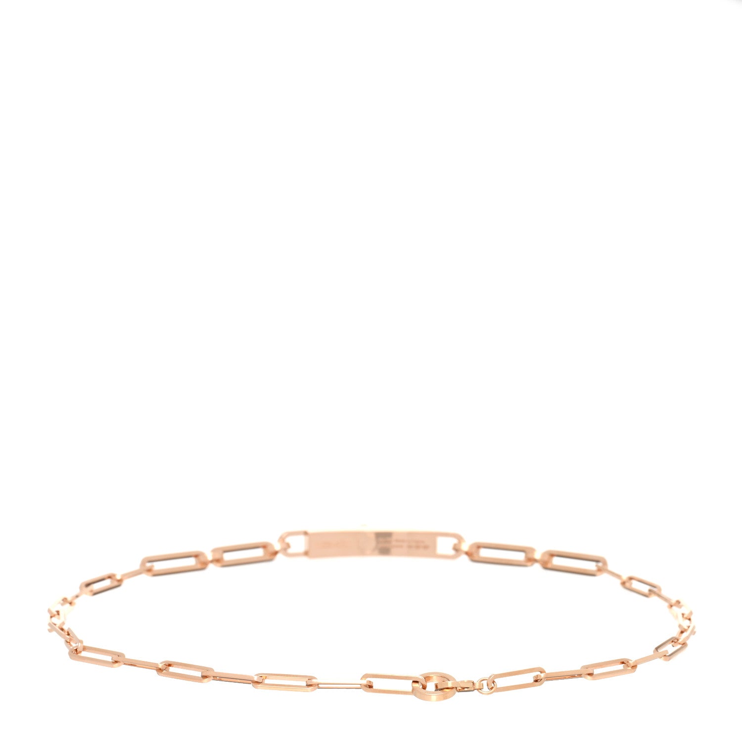 Hermes 18K Rose Gold Diamond Pave Kelly Chaine Choker Necklace 3 of 5
