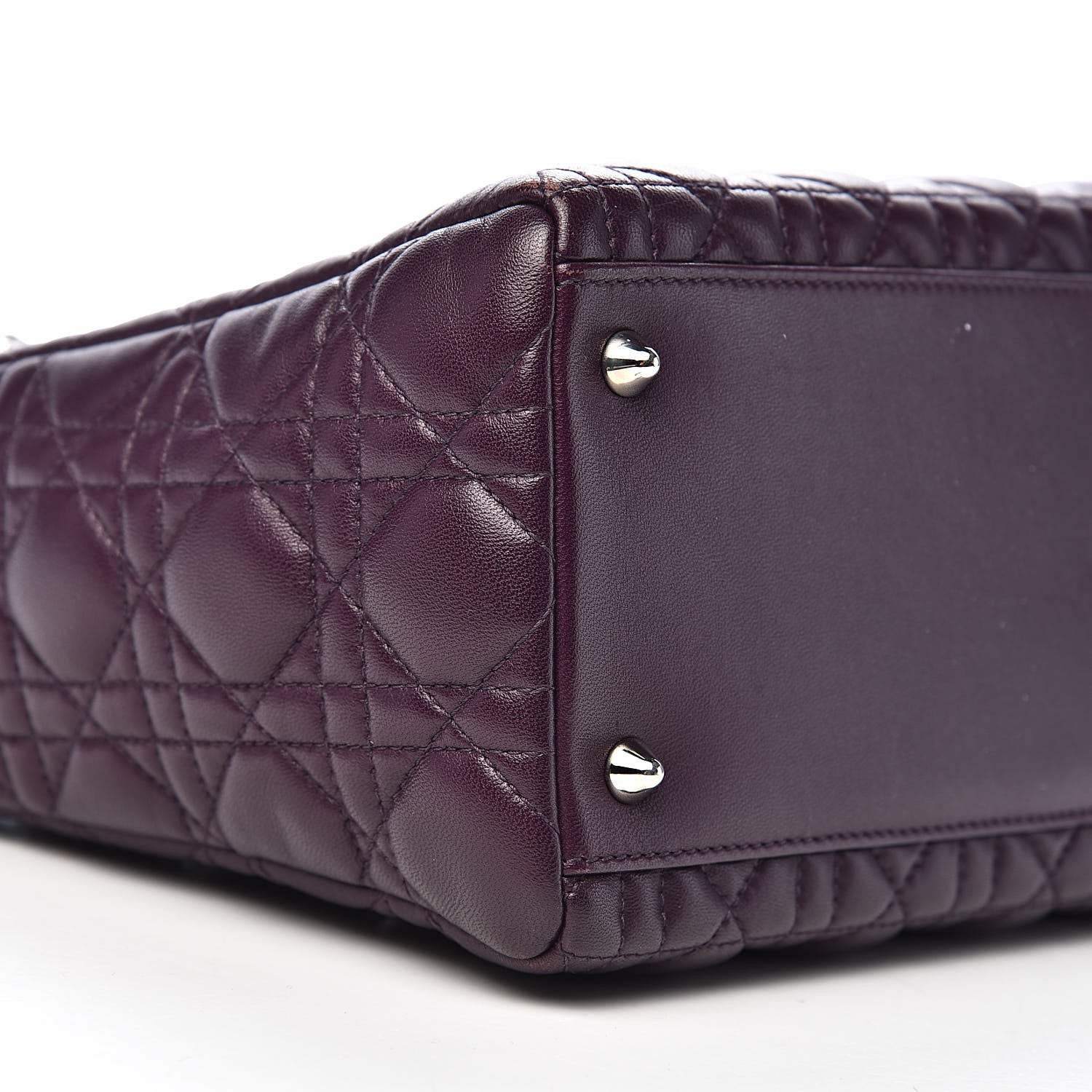 Christian Dior Lambskin Cannage Medium Lady Dior Purple 9 of 11