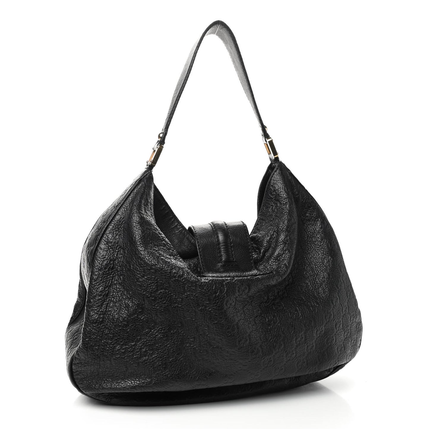 Guccissima Large New Ladies Web Hobo Black