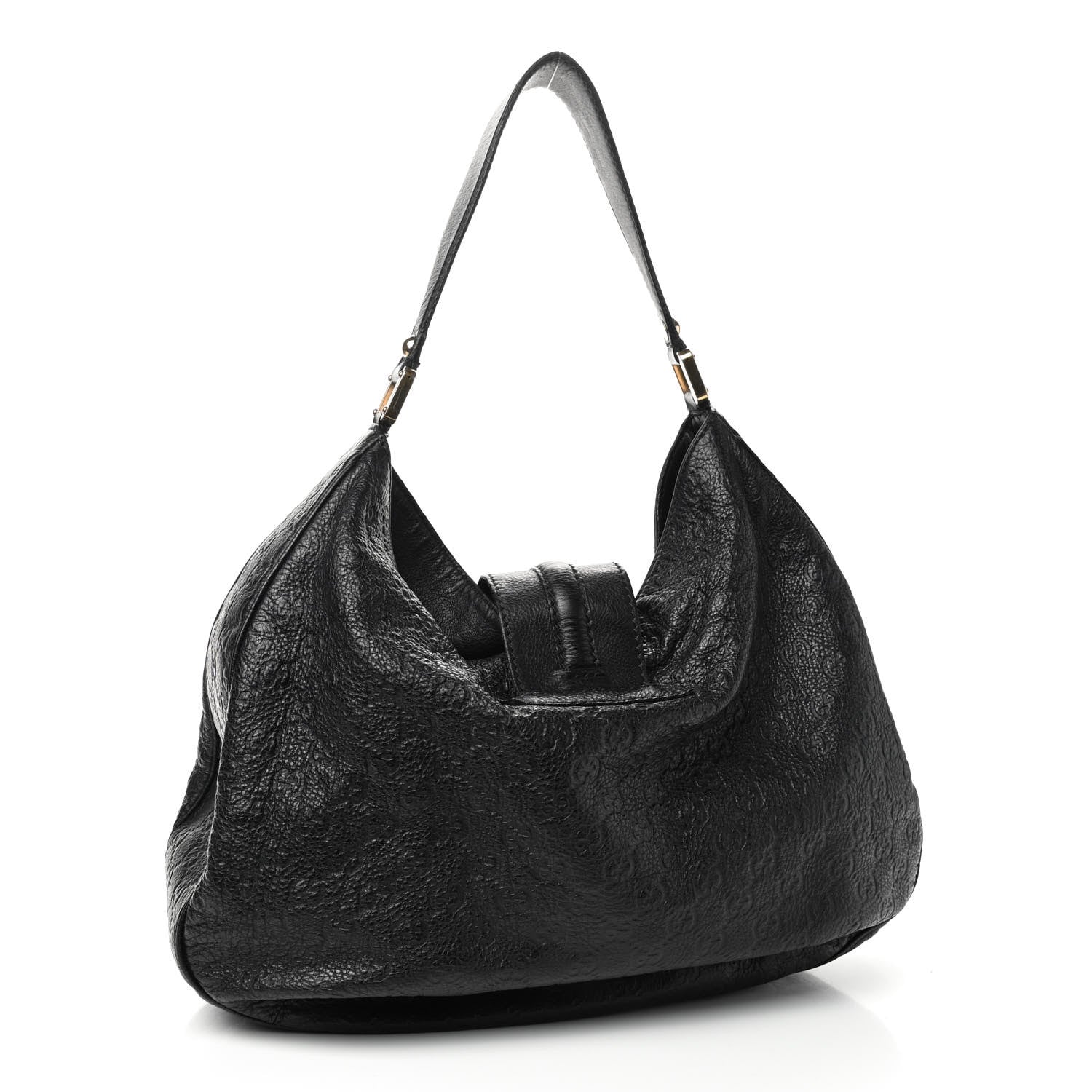 Gucci Guccissima Large New Ladies Web Hobo Black 3 of 11