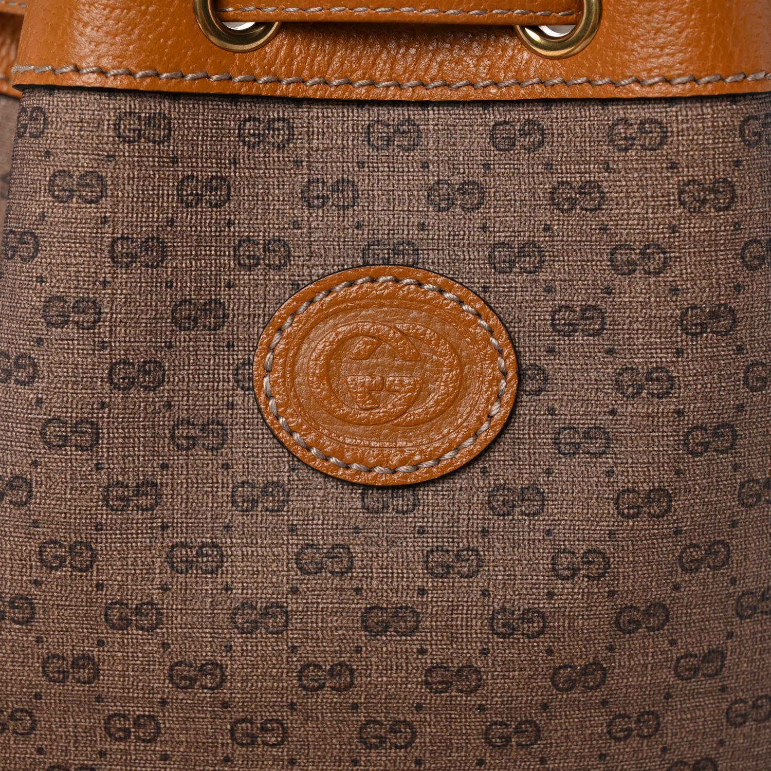 Gucci X DISNEY Mini Vintage GG Supreme Monogram Bucket Bag Beige Vintage Sun Oil 13 of 14