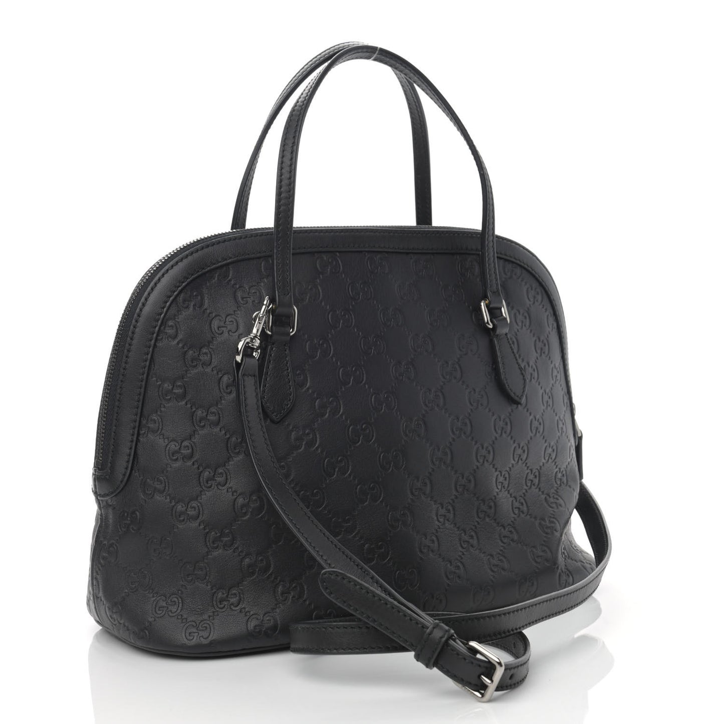 Guccissima Medium Dome Bag Black