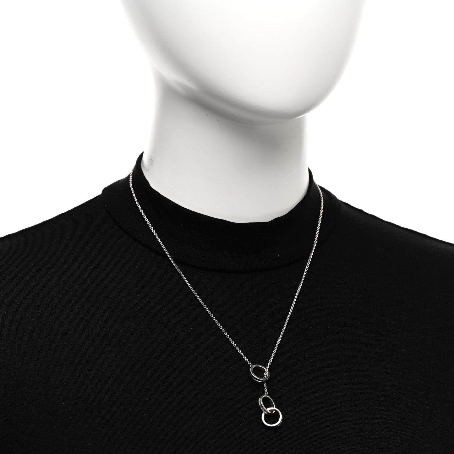 Sterling Silver 1837 Interlocking Circles Lariat Necklace