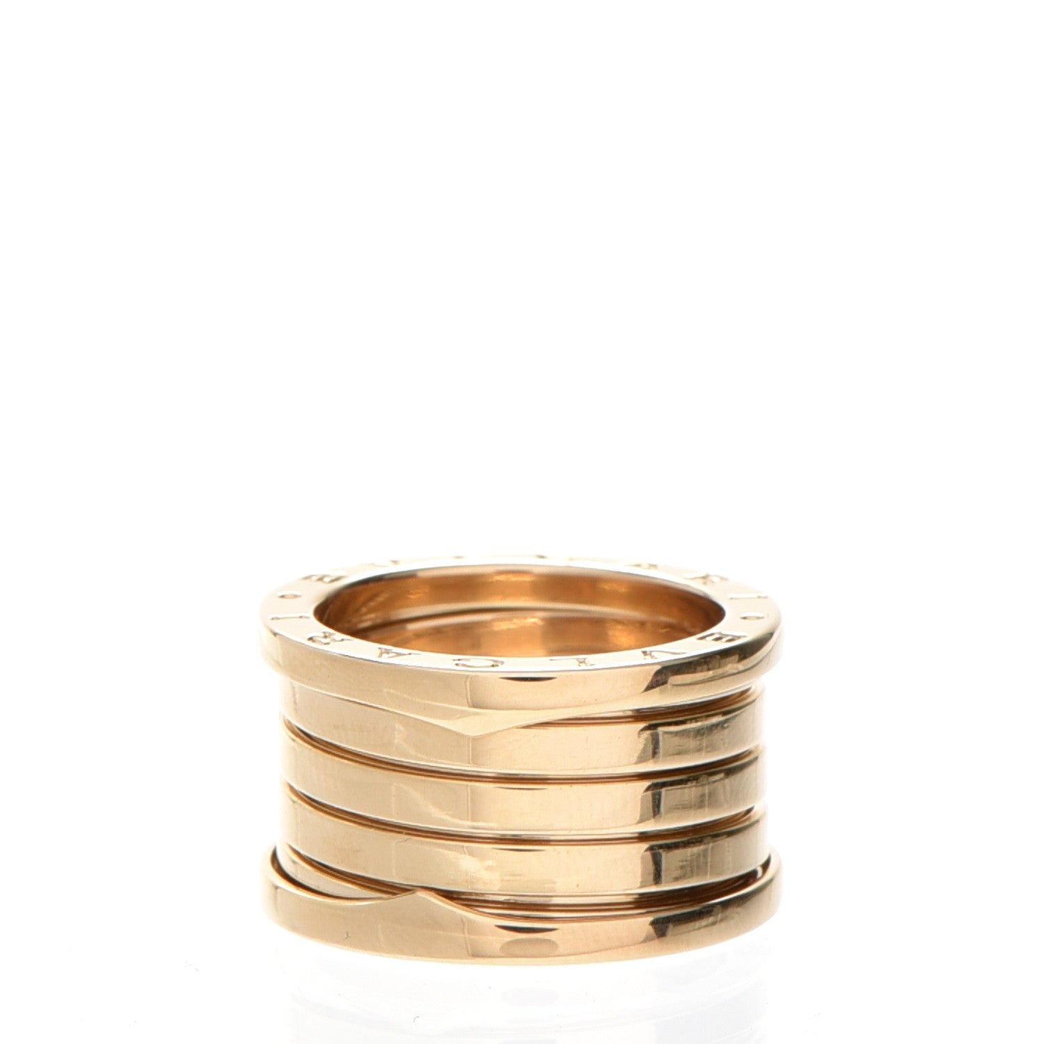 Bulgari 18K Yellow Gold B.Zero1 Four-Band Ring 51 5.75 3 of 8